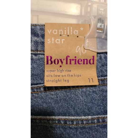 Vanilla Star 90's boyfriend jeans super high rise Size 11 NEW NWT straight - Picture 4 of 4